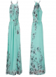 Floral Print Sleeveless Halter-Style Maxi Dress